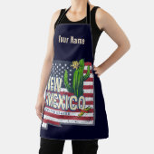 ニューメキシコ州統一された州マップヴィンテージUSA エプロン (インサイチュ)