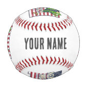 ニューメキシコ州統一された州マップヴィンテージUSA 野球ボール (正面)