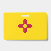 ニューメキシコ州（アメリカ合衆国）の旗が付いた名札 バッジ (裏面)
