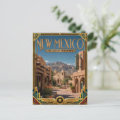ニューメキシコ州 アールデコ調 ゴールデンエイジ ヴィンテージ ポストカード (スタンド正面)