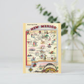 ニューメキシコ州 イラストマップ ポストカード (スタンド正面)