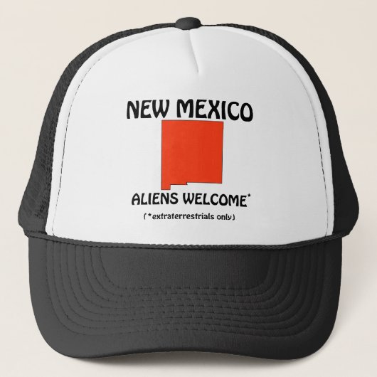 ニューメキシコ州 - エイリアン歓迎 キャップ (正面)