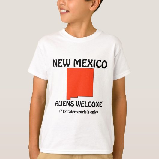 ニューメキシコ州 - エイリアン歓迎 Tシャツ (正面)