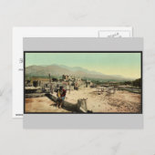 ニューメキシコ州。タオス・プエブロのクラシックなフォトクローム ポストカード (正面/裏面)