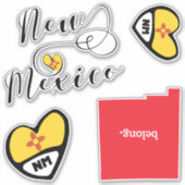 ニューメキシコ州、ダイカットシールのシート シール (正面)