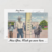 ニューメキシコ州-テキサス州 ポストカード (正面/裏面)