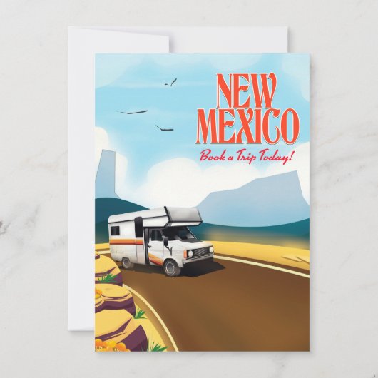 ニューメキシコ州 旅行ポスター 招待状 (裏面)