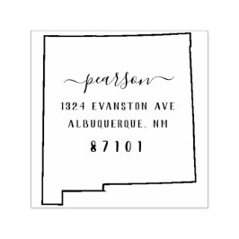 ニューメキシコ差出人住所スタンプ自己インク セルフインキングスタンプ