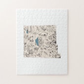 ニューメキシコ形ヴィンテージ写真の地図 ジグソーパズル (縦)