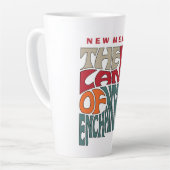 ニューメキシコ愛称ワードアート カフェラテマグ (左アングル)