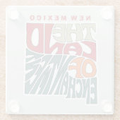 ニューメキシコ愛称ワードアート ガラスコースター (裏面)