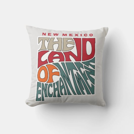 ニューメキシコ愛称ワードアート クッション (正面)