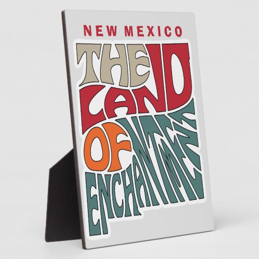 ニューメキシコ愛称ワードアート フォトプラーク (側面)