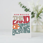 ニューメキシコ愛称ワードアート ポストカード (スタンド正面)