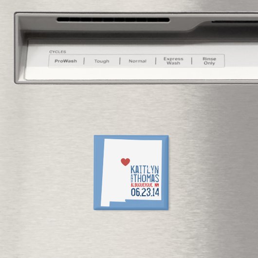 ニューメキシコ日付の保存 – カスタマイズ可能な都市 マグネット (インサイチュ (食洗機))