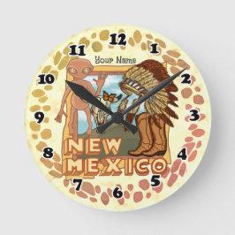 ニューメキシコ時計 ラウンド壁時計
