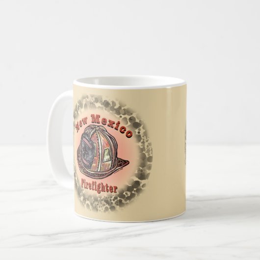 ニューメキシコ消防士のマグカップ コーヒーマグカップ (正面左)
