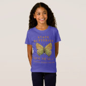 ニューメキシコ準州の蝶 ヘアストリーク Tシャツ (正面フル)
