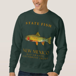 ニューメキシコ準州の魚 リオグランデカットスロートトラウト スウェットシャツ