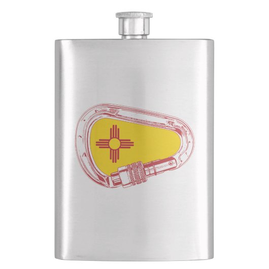 ニューメキシコ登山カラビナー フラスク (正面)