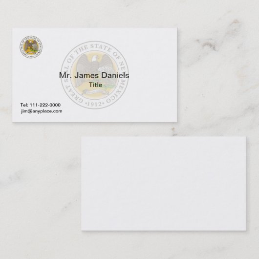 ニューメキシコ素晴らしシール 名刺 (正面/裏面)