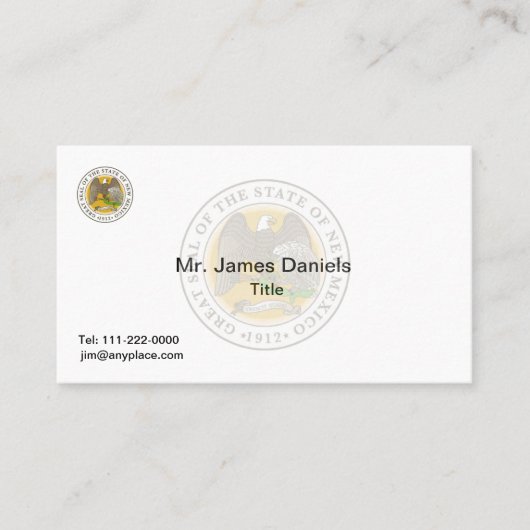 ニューメキシコ素晴らしシール 名刺 (正面)