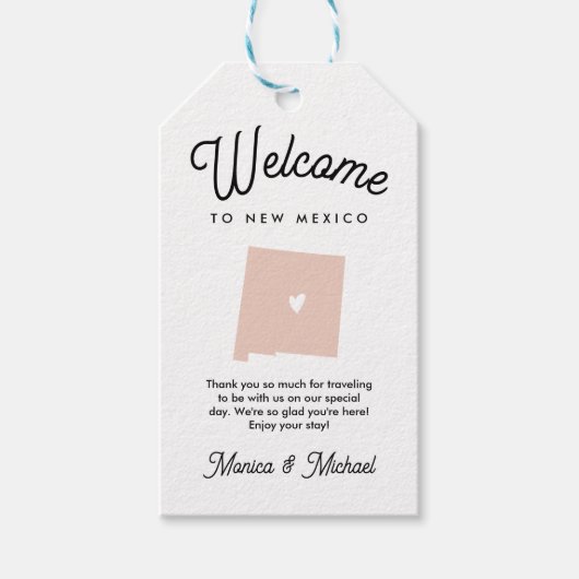 ニューメキシコ結婚の色へようこそ!! ギフトタグ (正面)