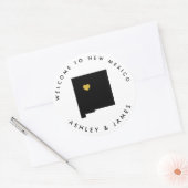 ニューメキシコ結婚ウェルカムステッカー、トリートボックスバッグ ラウンドシール (封筒)