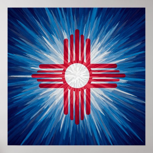 ニューメキシコ赤白と青 ポスター (正面)