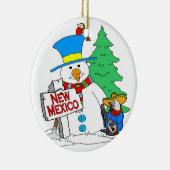 ニューメキシコ雪だるま セラミックオーナメント (右)