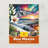 ニューメキシコ魅惑的な疑問に思風景 ポストカード (正面)
