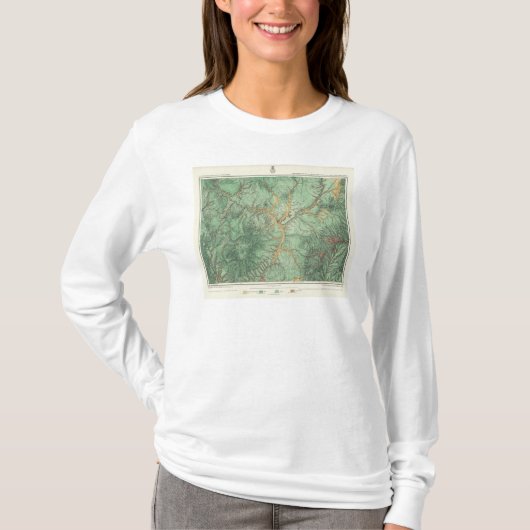 ニューメキシコ2の土地分類の地図 Tシャツ (正面)