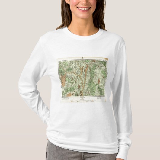 ニューメキシコ2の土地分類の地図 Tシャツ (正面)