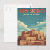 ニューメキシコ・アドベスタイルの風景 ポストカード (正面/裏面)