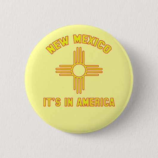 ニューメキシコ-アメリカにあります 缶バッジ (正面)