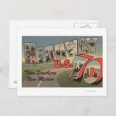 ニューメキシコ – アメリカ高速道路70 – 大文字 ポストカード (正面/裏面)