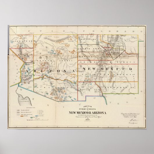 ニューメキシコ、アリゾナ ポスター (正面)
