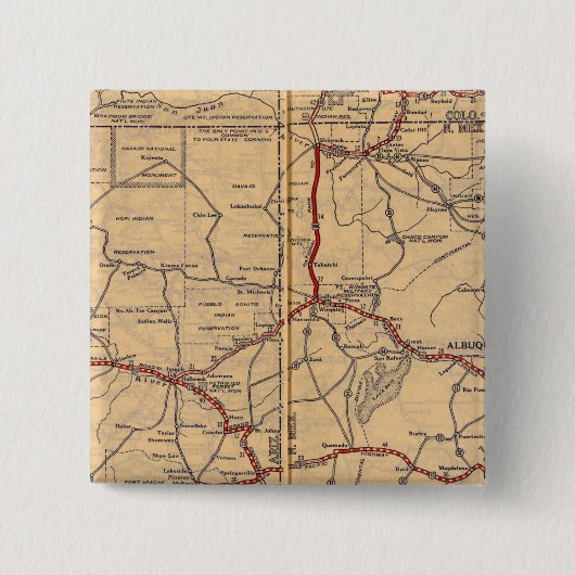 ニューメキシコ，アリゾナ 缶バッジ (正面)