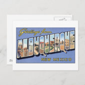 ニューメキシコ、アルバカーキからの挨拶 ポストカード (正面/裏面)