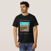 ニューメキシコ、アルバカーキ旧市街 Tシャツ (正面フル)