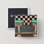 ニューメキシコ、アルバカーキ。 66ダイナー 缶バッジ (正面&裏面)