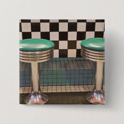 ニューメキシコ、アルバカーキ。 66ダイナー 缶バッジ (正面)