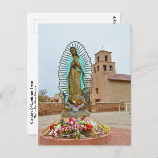 ニューメキシコ、サンタフェのグアダルーペ神社の私たちの女性 ポストカード (正面/裏面)