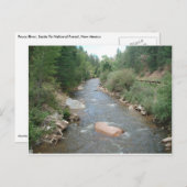 ニューメキシコ、サンタフェ国有林ペコス川 ポストカード (正面/裏面)