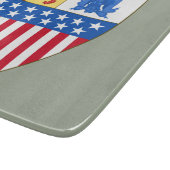 ニューメキシコ、サンタフェ(コート・オブ・アームズ) カッティングボード (角)