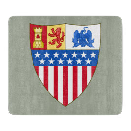 ニューメキシコ、サンタフェ（コート・オブ・アームズ） カッティングボード