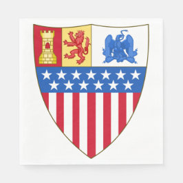 ニューメキシコ、サンタフェ（コート・オブ・アームズ） スタンダードランチョンナプキン