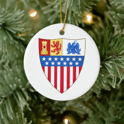 ニューメキシコ、サンタフェ(コート・オブ・アームズ) セラミックオーナメント (ツリー)