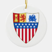 ニューメキシコ、サンタフェ(コート・オブ・アームズ) セラミックオーナメント (正面)