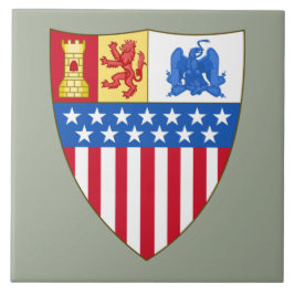 ニューメキシコ、サンタフェ（コート・オブ・アームズ） タイル